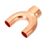 PATIKIL 1/2"×5/16"×5/16" ID Copper Fitting, 3 Way Y Type 99.9% Pure Copper Pipe Fitting Welding Connection for HVAC Air Conditioning Plumbing Refrigeration