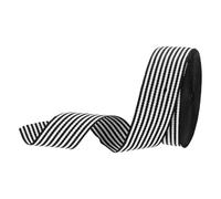 PATIKIL 1.2" Black and White Striped Grosgrain Ribbon, 10 Yard Polyester Fabric Stripe Craft Ribbon Double Faced Design for Bow Gift Wrapping DIY Making Christmas Decorations