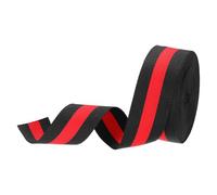 PATIKIL 1.2" Black Red Striped Grosgrain Ribbon, 10 Yard Polyester Fabric Stripe Craft Ribbon Double Faced Design for Bow Gift Wrapping DIY Making Christmas Decorations