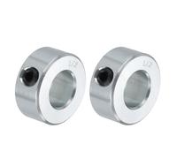 PATIKIL 1/2" Bore Axle Shaft Collars, 2Pcs Carbon Steel Screw Shaft Collars for Wheelbarrow Industry Machine Tools Agricultural Implements, Silver