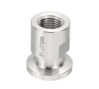 PATIKIL 1/2 in TC Tri Clamps Adaptor, 1pcs Tri Clamps Fittings to NPT 1/4 Female Thread Adaptor Sanitary 304 Stainless Steel for Food Beverage Equipment, 25.4mm Ferrule