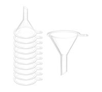 PATIKIL 1.2 Inch Clear Plastic Funnel, 60 Pcs Wide Mouth Multipurpose Transfer Funnel with Long Spout with Handle for Filling Water Bottle Liquid Lab Spices Powder Oil