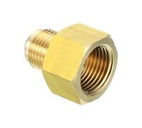 PATIKIL 1/2 Inch Female Flare x 3/8 Inch Male Flare Connector, SAE 45 Degree Flare Brass Adapter Flare Pipe Fitting for Air Gas Line Refrigeration HVAC