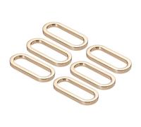 PATIKIL 1.2 Inch Metal Oval Ring Buckle, 6 Pack Adjustable Buckle Loops Non Welded Strap Fastener for Backpack Bag Belt, Gold