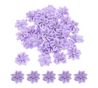PATIKIL 1.2 Inch Small Ribbon Flowers, 150 Pcs Satin Mini Fabric for Crafts DIY Wedding Ornament Appliques, Light Purple