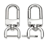 PATIKIL 1/2 Inch Swivel Clasp Hooks, 2 Pcs Detachable Snap Hook with Screw Bar, Swivel Lobster Claw Clasps for Bag Strap Replacement Purse Lanyard DIY Craft Hardware, Silver