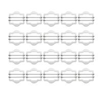 PATIKIL 1.2 Inch Vest Buckles, 20 Pcs Metal Vest Buckle Slide Adjuster Clasp Double-Pin Hexagonal for Suit Belt Bags Cloth DIY Accessories, Silver