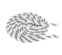 PATIKIL 1/2 Inch x 15 Feet Natural Twisted Cotton Rope, 3 Strand Tug of War Rope with Sealing Tape for Craft Railings Home Decor, Grey White