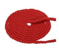 PATIKIL 1/2 Inch x 50 Feet Natural Twisted Cotton Rope 3 Strand Strong Thick Cotton Rope Tug of War Rope for Railings Crafts Home Decor, Red