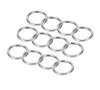 PATIKIL 1.2" Metal O Rings, 16 Pcs 304 Stainless Steel O-Ring Heavy Smooth Round Rings for Macrame, DIY Craft, Hardware, Keychain, Belt, Dog Leash, 3mmx30mm