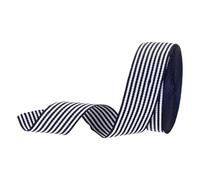PATIKIL 1.2" Navy and White Striped Grosgrain Ribbon, 10 Yard Polyester Fabric Stripe Craft Ribbon Double Faced Design for Bow Gift Wrapping DIY Making Christmas Decorations