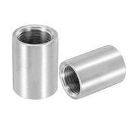 PATIKIL 1/2" NPT Female Weld Coupling, 2 Pack 316 Stainless Steel Threaded Half Coupling Weld On Bung Fittings Connector for Pipe Fuel Tank