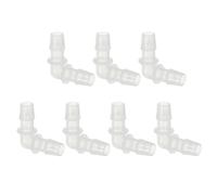 PATIKIL 1/2" Plastic Hose Barb 90 Degree Elbow, 7 Pack L-Barb Fittings 2 Way Equal Barbed Joint Connector Splicer Mender Hose Adapter Union Adapter for Aquarium Fuel Gas Liquid Air