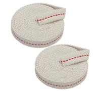 PATIKIL 1/2" Wide 6 Feet 100% Cotton Flat Wick, 2 Rolls Oil Lamp Wicks with Red Stitch for Kerosene Lamp Lantern Oil Burner