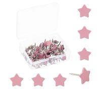 PATIKIL 1.2 x 1.5cm Star Push Pins, 50 Pcs Star Shape Thumb Tacks Cute Decorative Push Pin with Storage Box for Cork Bulletin Boards Photos Wall Maps Office Home Decor, Light Purple