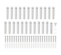PATIKIL 1/2 x 3.2 inch Sign Standoff Screws, 24 Set Stainless Steel Wall Standoff Mounting Hardware Advertising Glass Nail for Hanging Acrylic Picture Frame Acrylic Panel, Silver