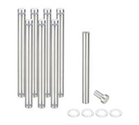 PATIKIL 1/2" x 5.5" Standoff Screws, 8Pcs Stainless Steel Double Head Screw Stand Off Wall Mount Hardware Advertising Nail for Hanging Acrylic Picture Frame