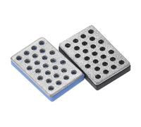 PATIKIL 1.2"x0.8" Coarse/Extra-Coarse Ski Snowboard Diamond Stone, 2 Pack Ski Edge Sharpener Diamond Edge Files Snowboard Whetstone, Blue/Black