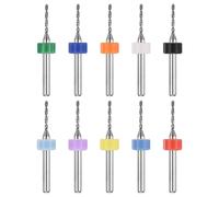PATIKIL 1.25mm Micro Drill Bits 1/8" Shank Carbide Tungsten Steel 135° Mini Small Bits Print Circuit Board Drilling Tool for CNC Engraving Precision Machinery - 10 Pack