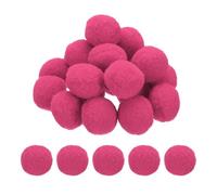 PATIKIL 1.2inch Pom Poms for Crafts, 20pcs Small Pompoms for Crafts Mini Puff Balls Bulk High Elasticity Fuzzy Balls for Hats Christmas Art DIY, Hot Pink