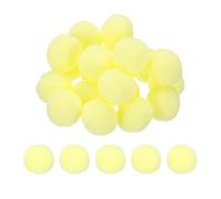 PATIKIL 1.2inch Pom Poms for Crafts, 20pcs Small Pompoms for Crafts Mini Puff Balls Bulk High Elasticity Fuzzy Balls for Hats Christmas Art DIY, Light Yellow
