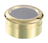 PATIKIL 1.2x0.6 Inch Gemstone Display Case, 1 Pcs Loose Diamond Display Box Serrated Pattern Jewelry Containers Holder with Clear Top Lids and Sponge for Diamonds Bare Stone, Gold Tone