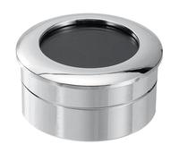 PATIKIL 1.2x0.6 Inch Small Gemstone Display Case, 1 Pcs Loose Diamond Display Box Simple Jewelry Containers Holder with Clear Top Lids and Sponge for Diamonds Bare Stone, Silver Tone