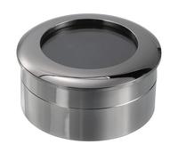 PATIKIL 1.2x0.6 Inch Small Gemstone Display Case, 1 Pcs Loose Diamond Display Box Simple Pattern Jewelry Containers Holder with Clear Top Lids and Sponge for Diamonds Bare Stone, Black