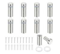 PATIKIL 1/2x1.2" Standoff Screws, 8 Pack Stainless Steel Stand Off Wall Mounts Wall Sign Mounting Hardware Advertising Standoff Nail for Hanging Acrylic Signs Picture Frame, Silver