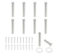 PATIKIL 1/2x2.8" Standoff Screws, 8 Pack Stainless Steel Stand Off Wall Mounts Wall Sign Mounting Hardware Advertising Standoff Nail for Hanging Acrylic Signs Picture Frame, Silver