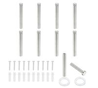 PATIKIL 1/2x3.9" Standoff Screws, 8 Pack Stainless Steel Stand Off Wall Mounts Wall Sign Mounting Hardware Advertising Standoff Nail for Hanging Acrylic Signs Picture Frame, Silver