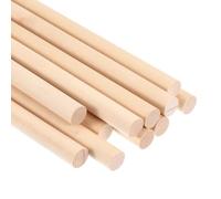 PATIKIL 1/2x7.87inch Wooden Dowel, 12 Pcs Dowel Rod Wood Dowels Wood Sticks Unfinished Round Hardwood for Crafts DIY Home Decor 12mm x 200mm