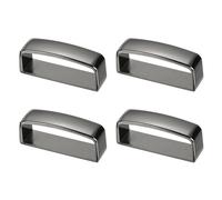 PATIKIL 1-3/8 Inch 40mm Belt Loop Keepers, 4 Pcs Alloy Belt Strap Ring Men's Buckle for DIY Craft Fixing, Black