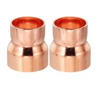 PATIKIL 1 3/8" to 1 1/4" ID Copper Reducer, 2pcs 99.9% Pure Copper Reducing Coupling Pressure Fitting Pipe Tube Connector Adapter with Sweat Solder Connection for HVAC Refrigeration System