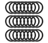 PATIKIL 1.3 Inch Dream Catcher Rings, 24 Pcs Plastic Macrame Wreath Floral Round Ring Hoop for Home Car DIY Craft Wedding Wall Hanging Decorations, Black