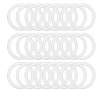 PATIKIL 1.3 Inch Dream Catcher Rings, 24 Pcs Plastic Macrame Wreath Floral Round Ring Hoop for Home Car DIY Craft Wedding Wall Hanging Decorations, White