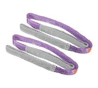 PATIKIL 1.3" x 3.3' Lift Strap, 2 Pack 2204lbs Lifting Slings Flat Eye to Eye, 2 Ply Polyester Webbing Lifting Moving Straps for Rigging Hoisting Gear, Purple