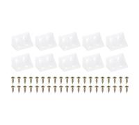 PATIKIL 1.3"x0.8"x0.8" Plastic Corner Braces, 30 Pcs L-Shape Shelf Support Corner Brace Nylon Right Angle Brackets for Drawer Shelves Cabinet Repair Fixing, Clear