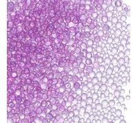 PATIKIL 1-3mm Mini Glass Bubble Beads 200g Tiny Iridescent Beads No Hole Water Droplet Balls for DIY Crafting Nail Art Resin Filler, Light Purple