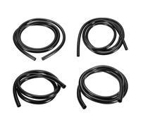 PATIKIL 1/4"-1/2" Vacuum Hose Kit, 4 Pcs 5FT Silicone Vacuum Hose Kit Automotive Line Tubing 43PSI Max Pressure for Auto Replacement, Black