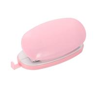 PATIKIL 1/4" 2 Hole Paper Punch, Metal Hole Puncher 10 Sheet Punch Capacity Smooth Surface Manual Loose Leaf Hole Punch for Office and Home Supplies, Pink