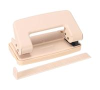 PATIKIL 1/4" 2 Hole Punch, Handheld Heavy Duty Hole Puncher Press Metal Paper Puncher for Tag DIY Craft Scrapbook Ticket, Pink