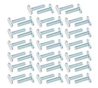 PATIKIL 1/4"-20 t Track Bolts, 40 Pack 1-1/4 Inch T-Slot Bolts Kayak Rail Bolt Accessories for Universal t Track Woodworking Jigs and Fixtures, Silver