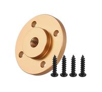 PATIKIL 1/4"-20 UNC Female Thread Microphone Flange Mount Desktop Gooseneck Table Mounts Base with Round Head Screw, Gold