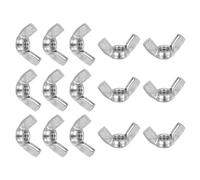 PATIKIL 1/4"-20 Wing Nuts, 15Pcs 304 Stainless Steel Fasteners Parts Butterfly Nut Smooth Finish for Repair Install Construction, Manufacturing, Engineering, Assembling, Furniture