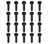 PATIKIL 1/4-20 x 1-1/2" Flat Head Socket Cap Screws, 20 Pack | Flat Countersunk Bolts Carbon Steel Hex Socket Drive Machine Screws Full Thread Black Oxide Grade 10.9