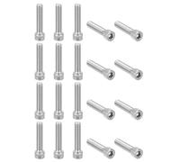 PATIKIL 1/4-20 x 1-1/8" Hex Socket Cap Head Screw Bolt, 20Pcs 304 Stainless Steel 18-8, Machine Full Thread for Construction, Manufacturing, Engineering, Assembling, Furniture