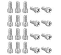 PATIKIL 1/4-20 x 1/2" Hex Socket Cap Head Screw Bolt, 20Pcs 304 Stainless Steel 18-8, Machine Full Thread for Construction, Manufacturing, Engineering, Assembling, Furniture