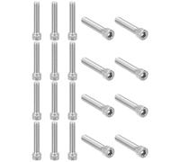 PATIKIL 1/4-20 x 1-3/8" Hex Socket Cap Head Screw Bolt, 20Pcs 304 Stainless Steel 18-8, Machine Full Thread for Construction, Manufacturing, Engineering, Assembling, Furniture