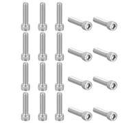 PATIKIL 1/4-20 x 1" Hex Socket Cap Head Screw Bolt, 20Pcs 304 Stainless Steel 18-8, Machine Full Thread for Construction, Manufacturing, Engineering, Assembling, Furniture